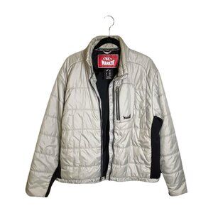 Marker Quilted Insulated Puffer Jacket Metallic Silver Grey XL